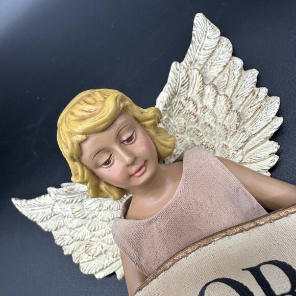 Kirkland Nativity Set Angel Replacement Gloria Figurine Pink Dress White Wings - Picture 5 of 8